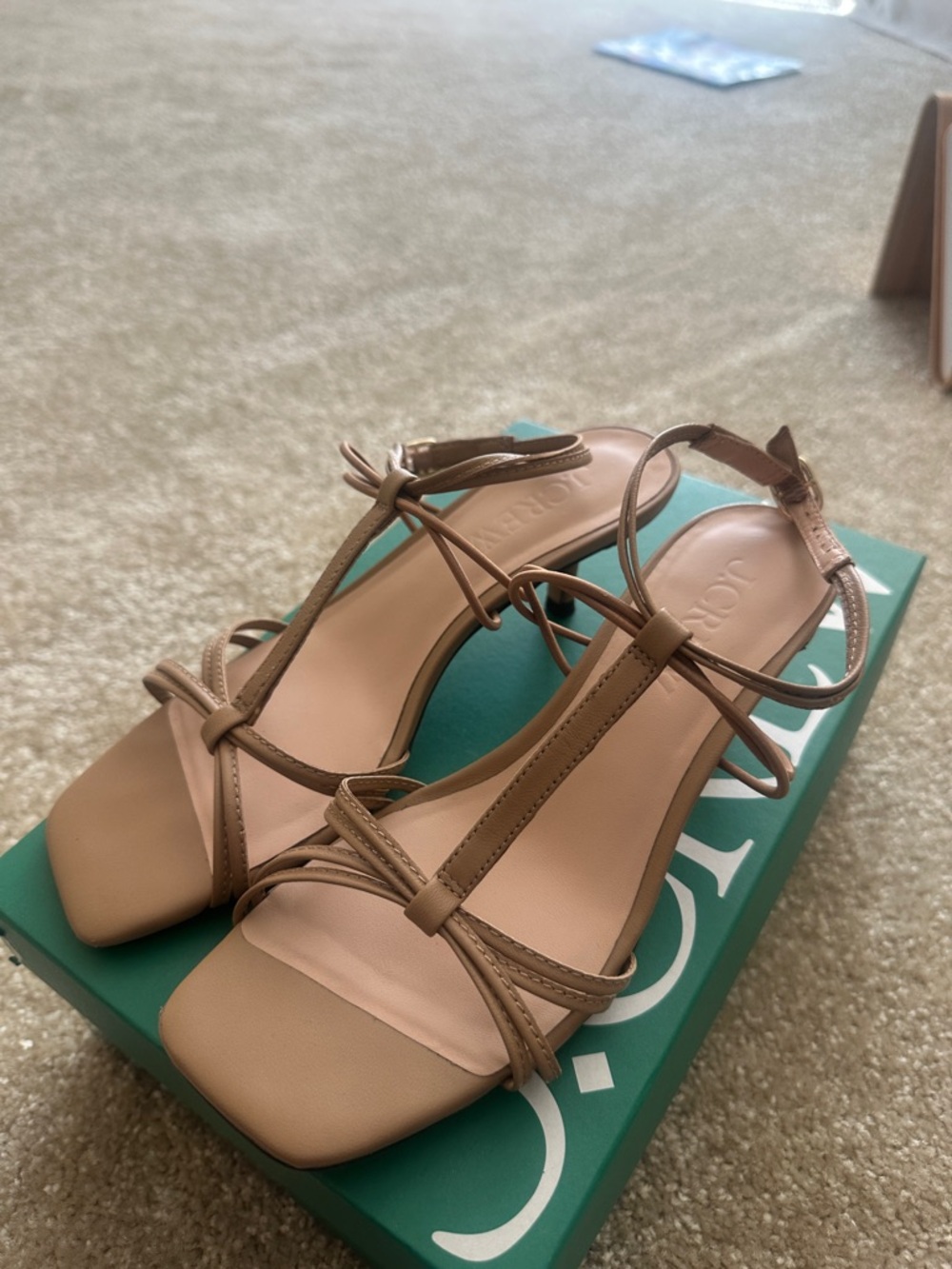 Women’s Nude Strappy Sandals - Classic Minimal Heel